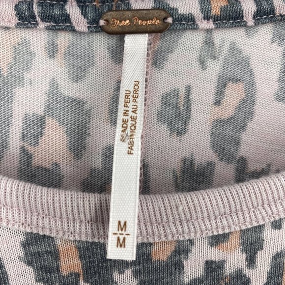 FREE PEOPLE Rose Quartz Leopard Tee NWT - Picture 11 of 15